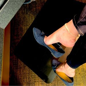 SOLD! Navy Blue Worn Suede Flats w/Super Cute Buckle/Strap (shown for custom)